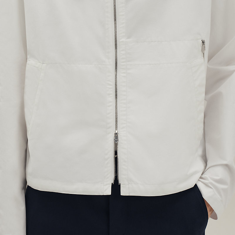 Zipped jacket shirt - Grey - 46 | Hermès Canada