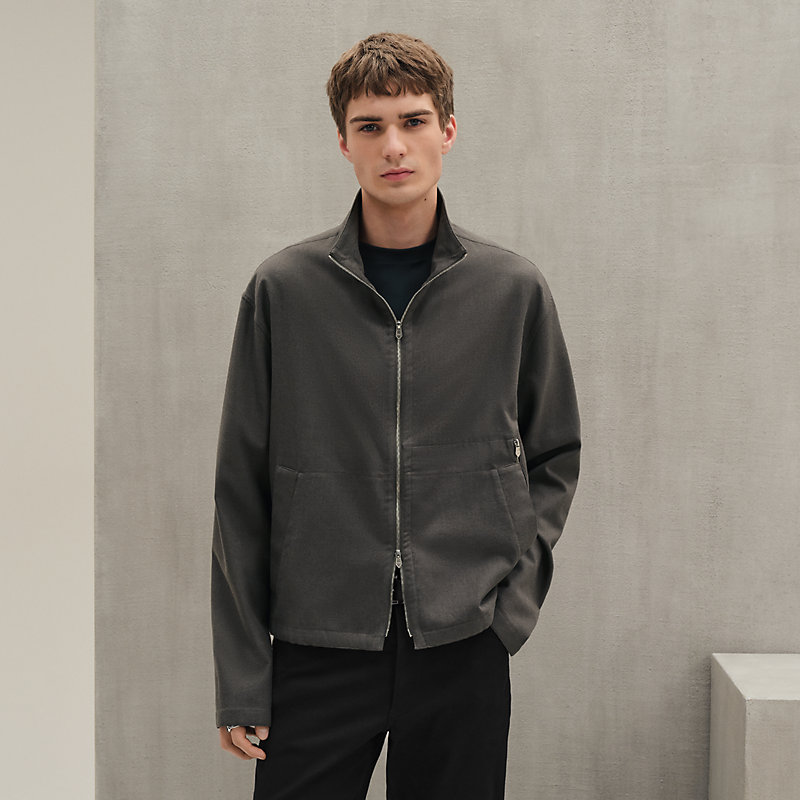 Zipped jacket shirt - Green - 45 | Hermès UK