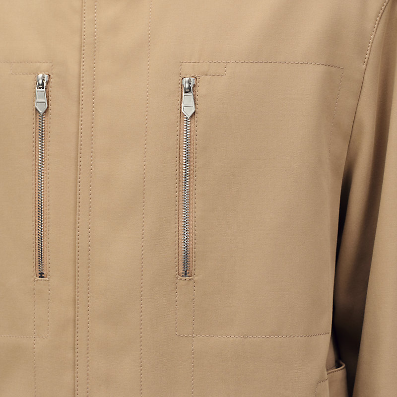 Zipped short parka