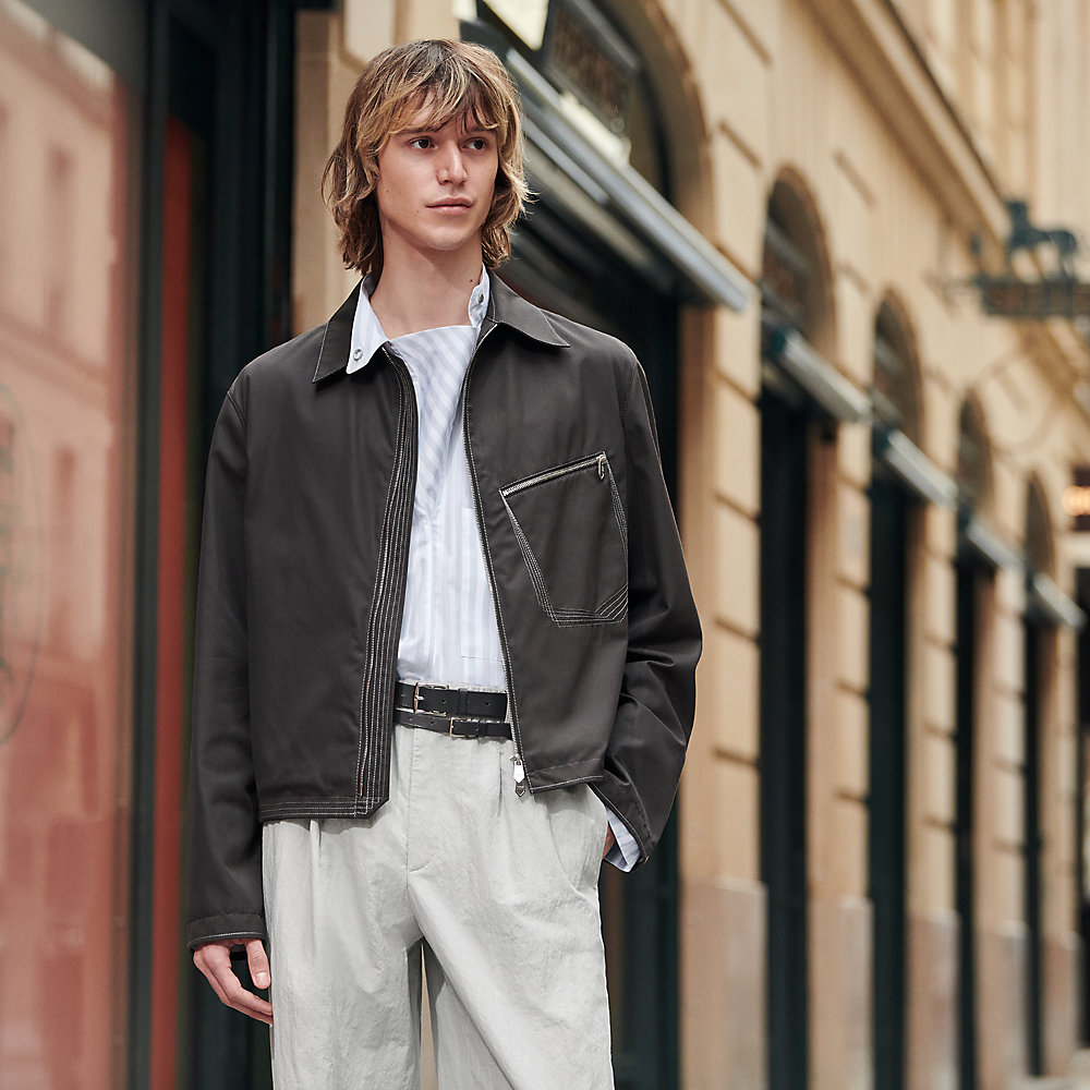 Zipped straight cut jacket | Hermès Canada
