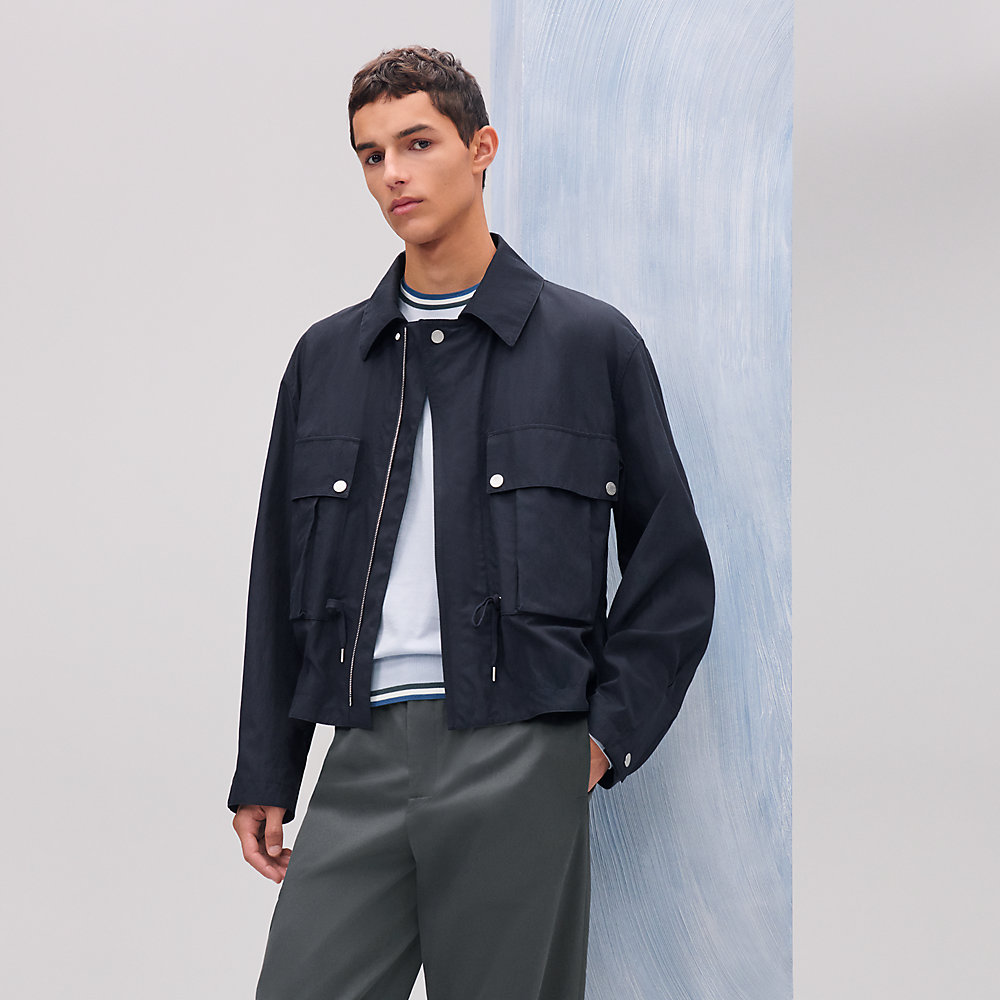 ~40's cotton piqué jacket Piqué jacket with cotton and pockets | OYSHO България