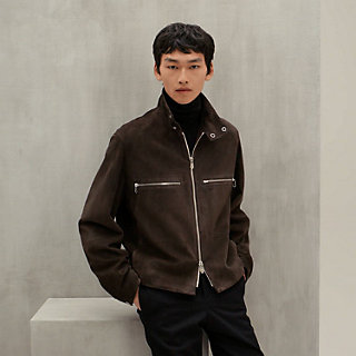 気品溢れる HERMES Giubbotto con dettagli equestri ジャケット Zipped straight cut jacket | Hermès Poland
