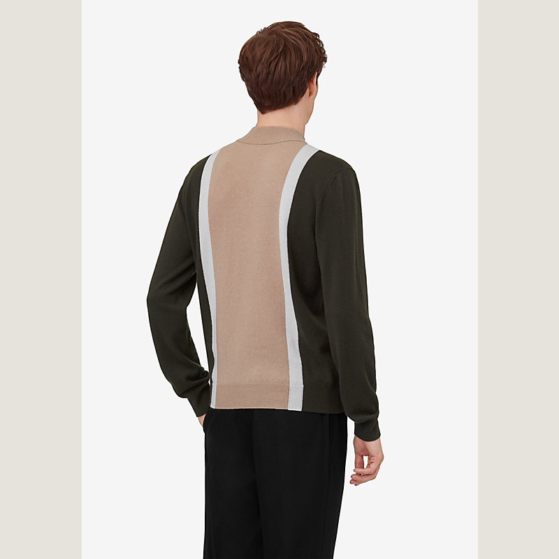 Zipped V-neck sweater