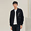 Zipped varsity cardigan with leather detail, view 2 of 5