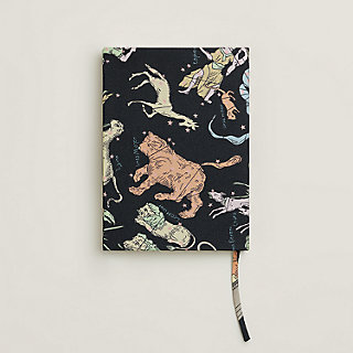 Zodiaque silk notebook - Blue | Hermès USA