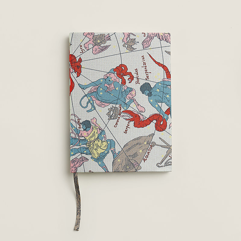 Zodiaque silk notebook - Blue | Hermès USA