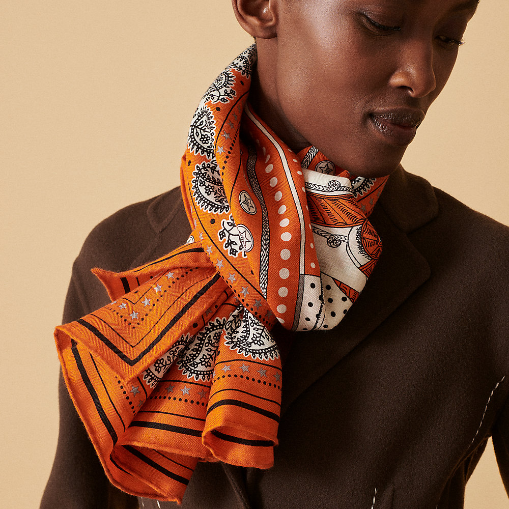 Zouaves et Dragons Bandana shawl 140 | Hermès Hong Kong SAR