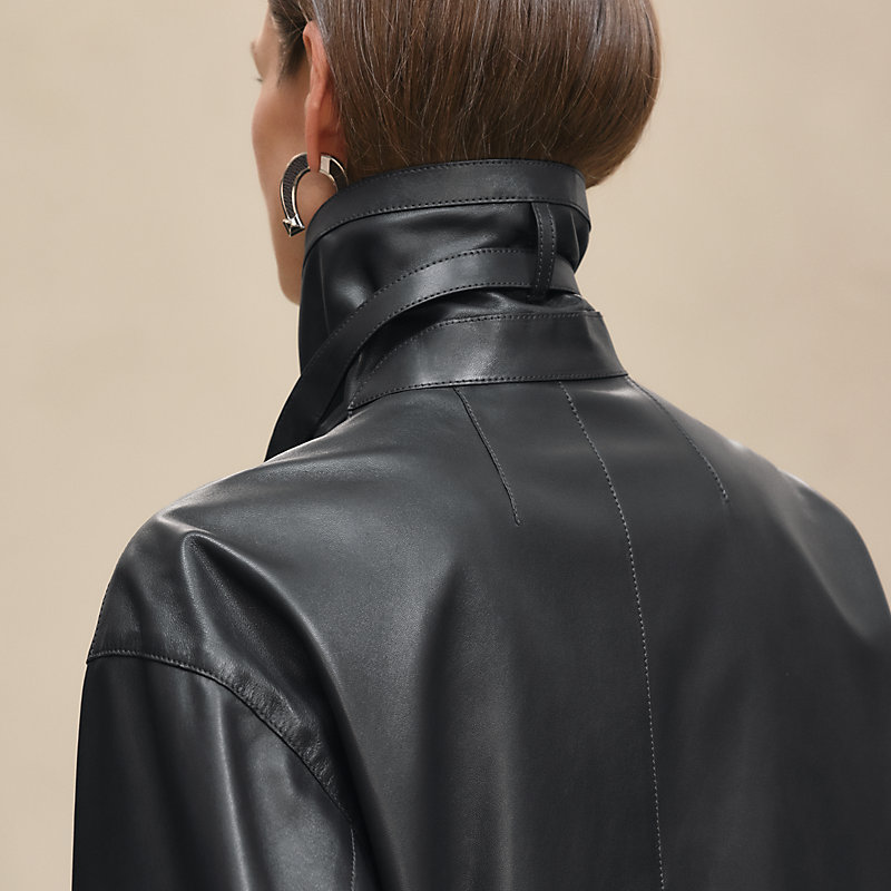 アシンメトリーカラー・シャツ - グレー | Hermès - エルメス-公式サイト