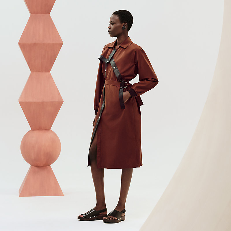 アシンメトリーコート レザー | Hermès - エルメス-公式サイト