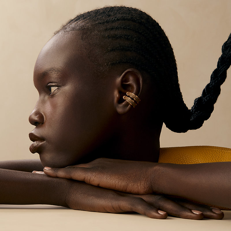 イヤーカフ 《ジョケット》 - ベージュ | Hermès - エルメス イヤーカフ 《ジョケット》 - ベージュ | Hermès - エルメス