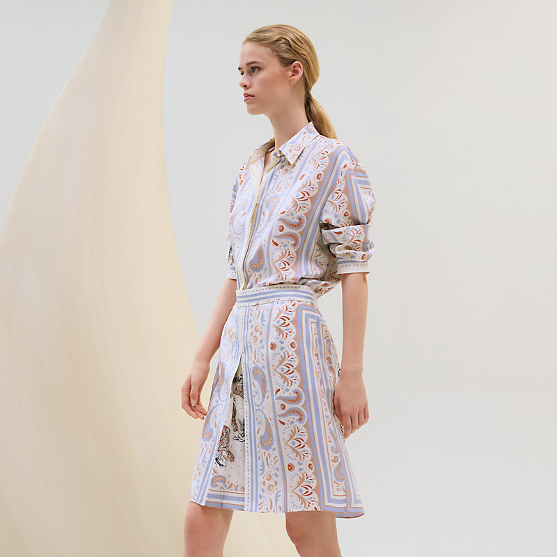 【素敵なプリント♪】HERMES Effet Kaleidoscope ミニスカート 新作*Hermes*Effet Kaleidoscopeプリント ミニスカート (HERMES