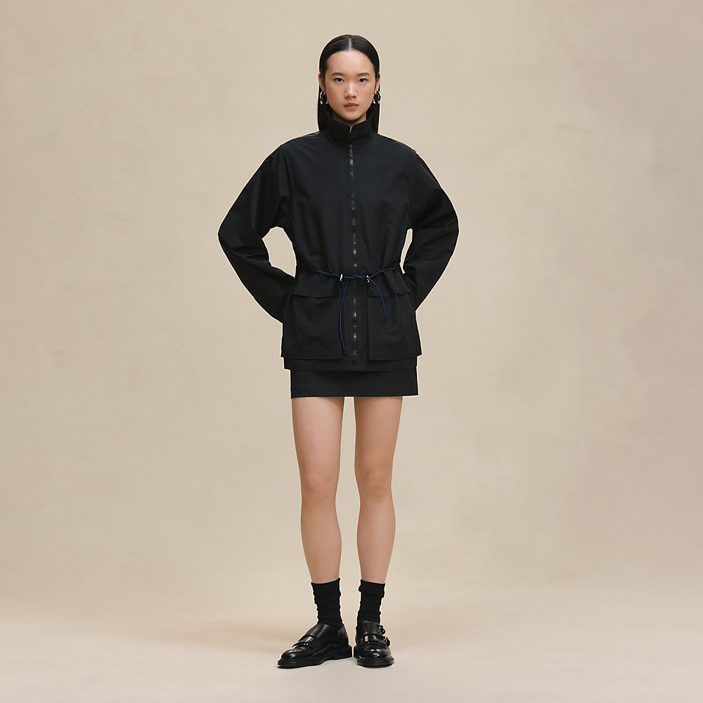 エルメス ウールダブルJKT ブラック ウィンドブレーカー - ブラック | Hermès - エルメス-公式サイト