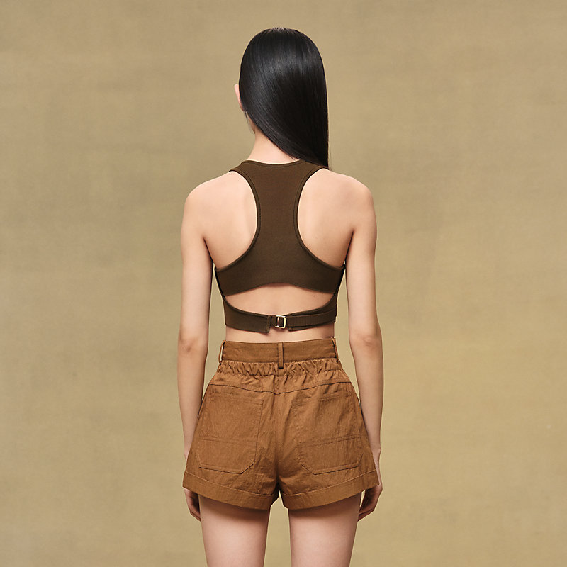 ウエストにギャザー入りコットンのショートパンツ | Hermès - エルメス