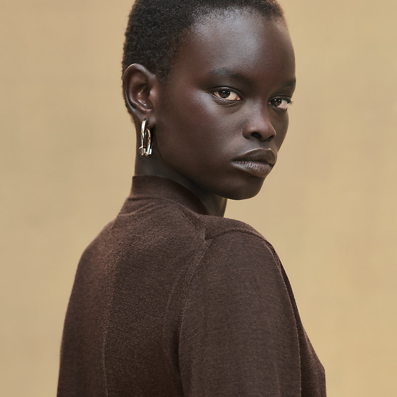 プリメーラHERMÈS ヴァイオリン 楽譜柄 ニットカーディガン 40 HeRIN.CYE | Frill shoulder cardigan (カーディガン ) |SHEL'TTER