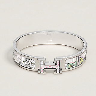 HERMES*クリックH 金メッキ エナメル ブレスレット エナメルブレスレット 《クリックH/24番地のミステリー