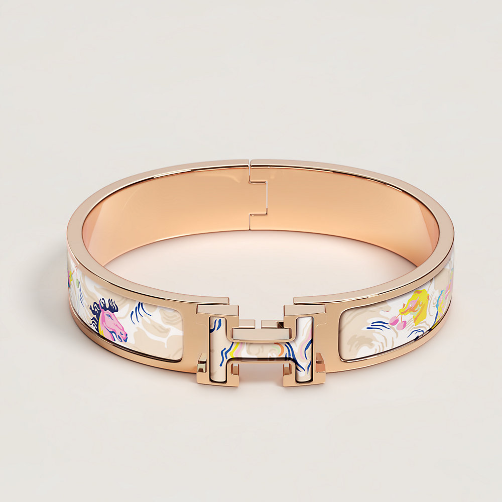 美品✨ HERMES エルメス エナメルブレスレット クリックH 付属品付き エナメルブレスレット 《クリックH/エミール一夜物語》 | Hermès