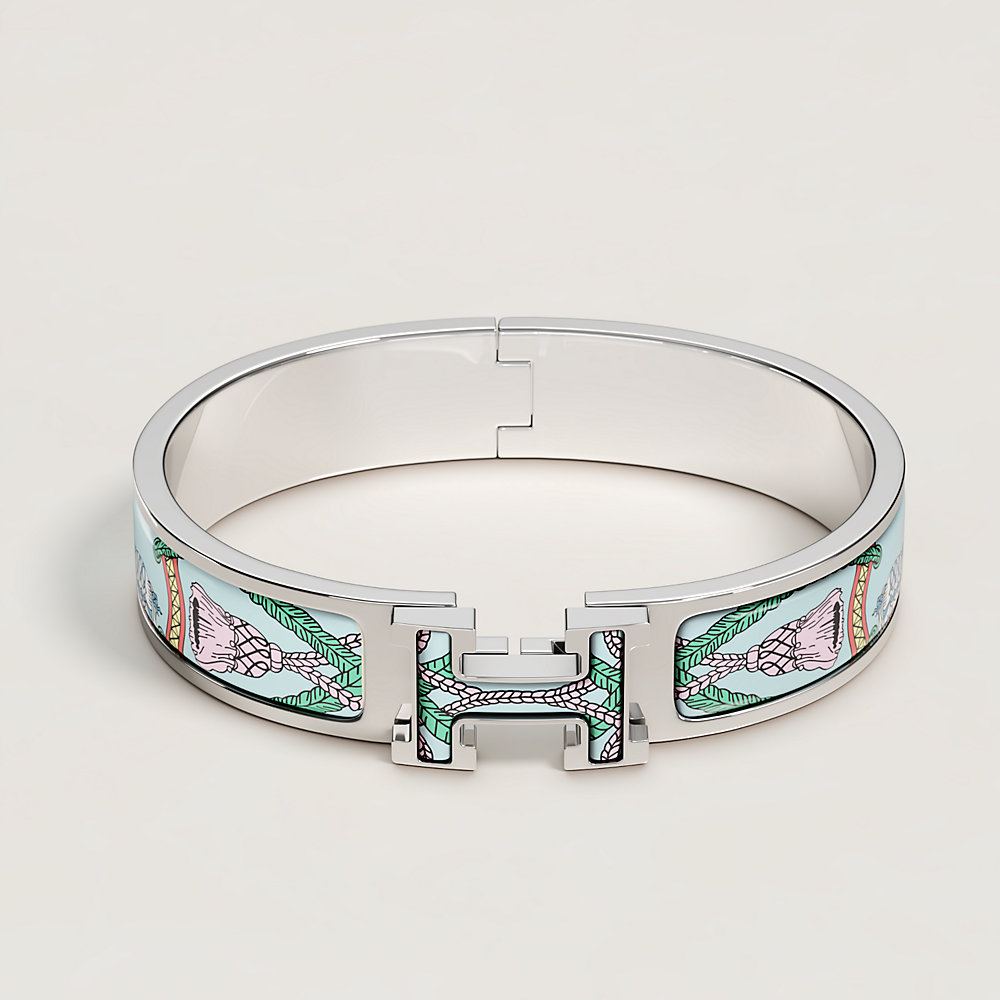 人気【HERMES】バングル クリッククラックH グランドアパラタス エルメス クリッククラックHバングル ラージ バングル メタル