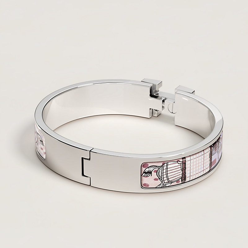 エナメルブレスレット 《クリックH/コロリアージュ・馬着》 - パープル