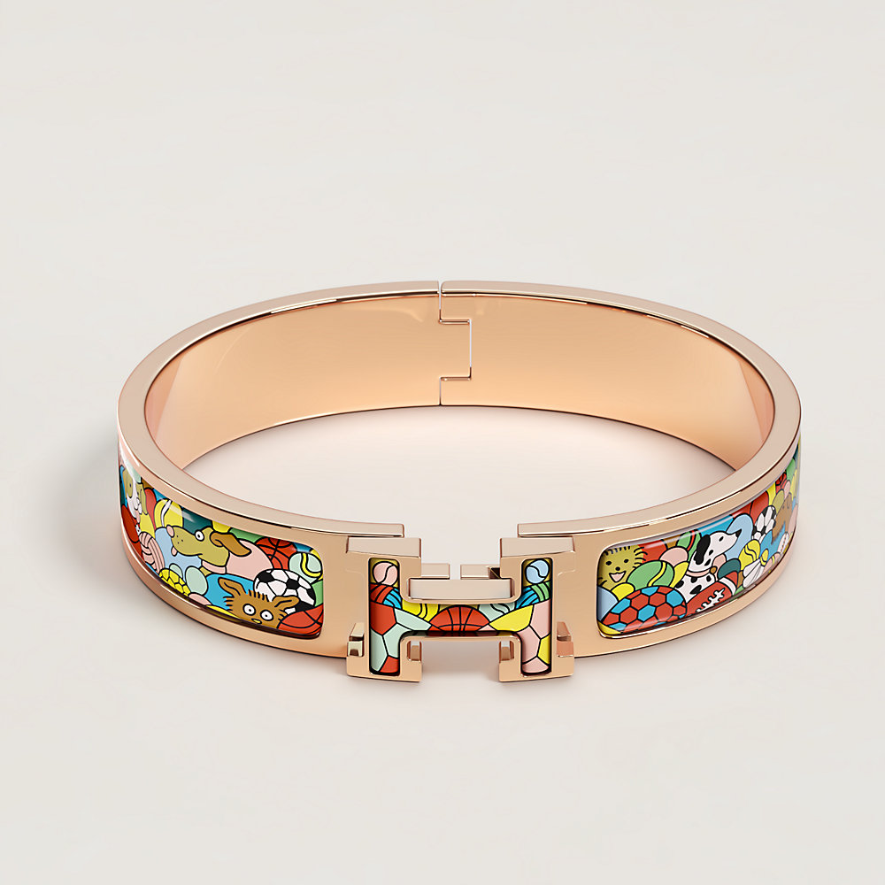 新品 ＊HERMES＊ クリックh エナメルブレスレット エナメルブレスレット 《クリックH/ボール・エ・シアン》 | Hermès