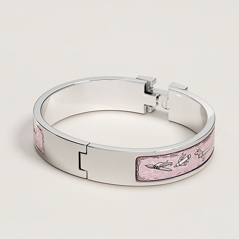 エナメルブレスレット 《クリックH/画材道具》 - パープル | Hermès