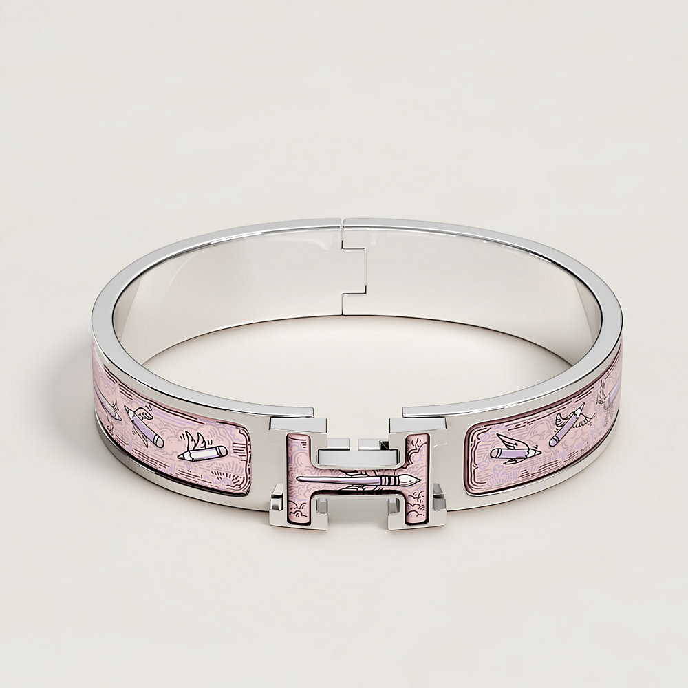 エナメルブレスレット 《クリックH/画材道具》 - パープル | Hermès
