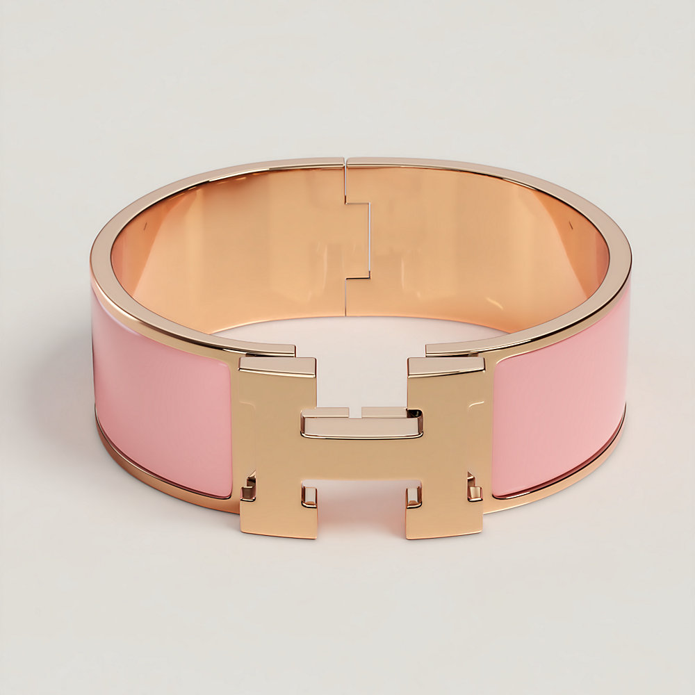 エルメス HERMES クリックH PM ピンク×ピンクゴールド GP