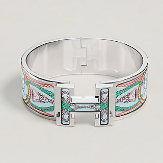 【品のある存在感】HERMES クリック・クラック・H ブレスレット エナメルブレスレット-《