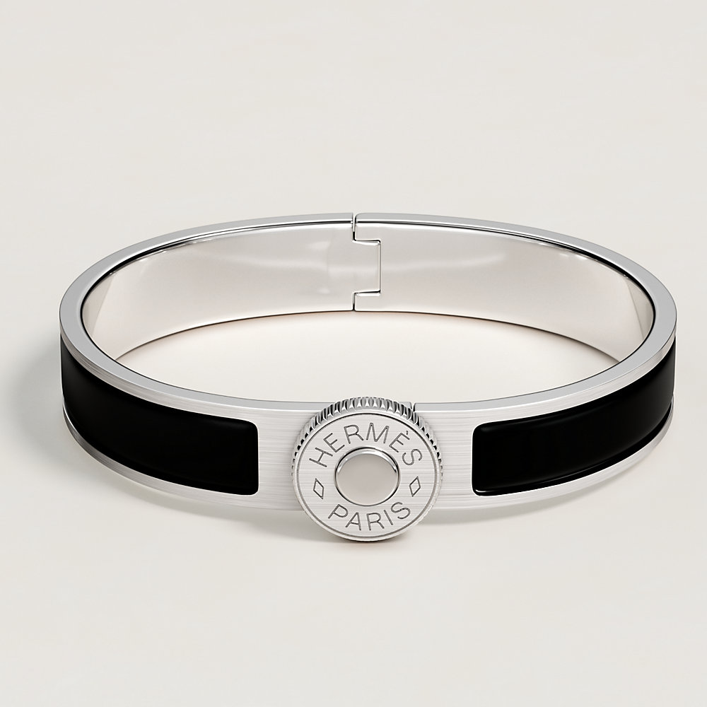 HERMES クリック エナメルブレスレット 《クリック・クルー・ド・セル》 - ブラック