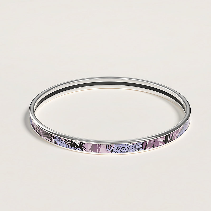 再お値下げ^ ^ 美品！！　エルメス　バングル　パープル　紫 エナメルブレスレット《ジャングル・バーズ》 - パープル