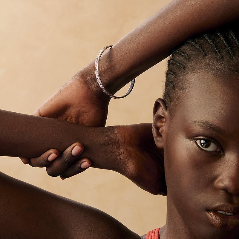 エナメルブレスレット《ジャングル・バーズ》 - パープル | Hermès