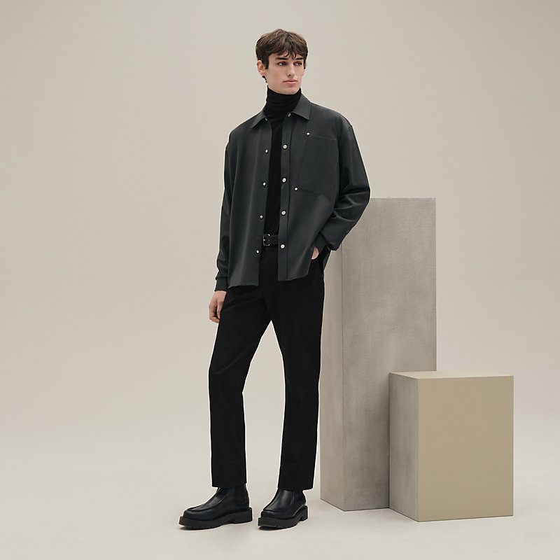 オーバーシャツ ボクシーフィット - グレー - 45 | Hermès - エルメス