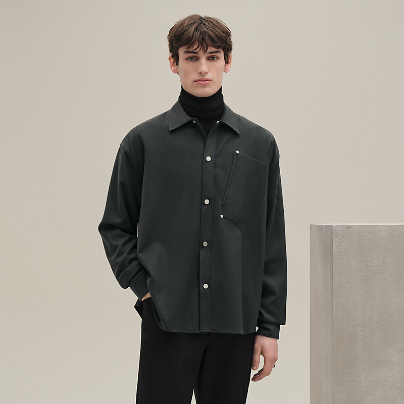 オーバーシャツ ボクシーフィット - グレー - 45 | Hermès - エルメス