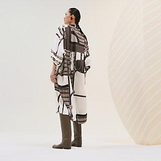 美品　HERMES エルメス　最高峰　シルク　ドレス　カフタン シンプル カフタンドレス 《コーチング・リミックス》 | Hermès