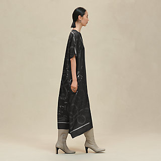 25SS シルク上品なとろみ感 エレガント【HERMES】カフタンドレス カフタンドレス-《パルフロワ・