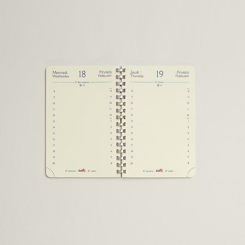 カレンダーレフィル 《GM》 3ヶ月表示 2026 - グレー | Hermès