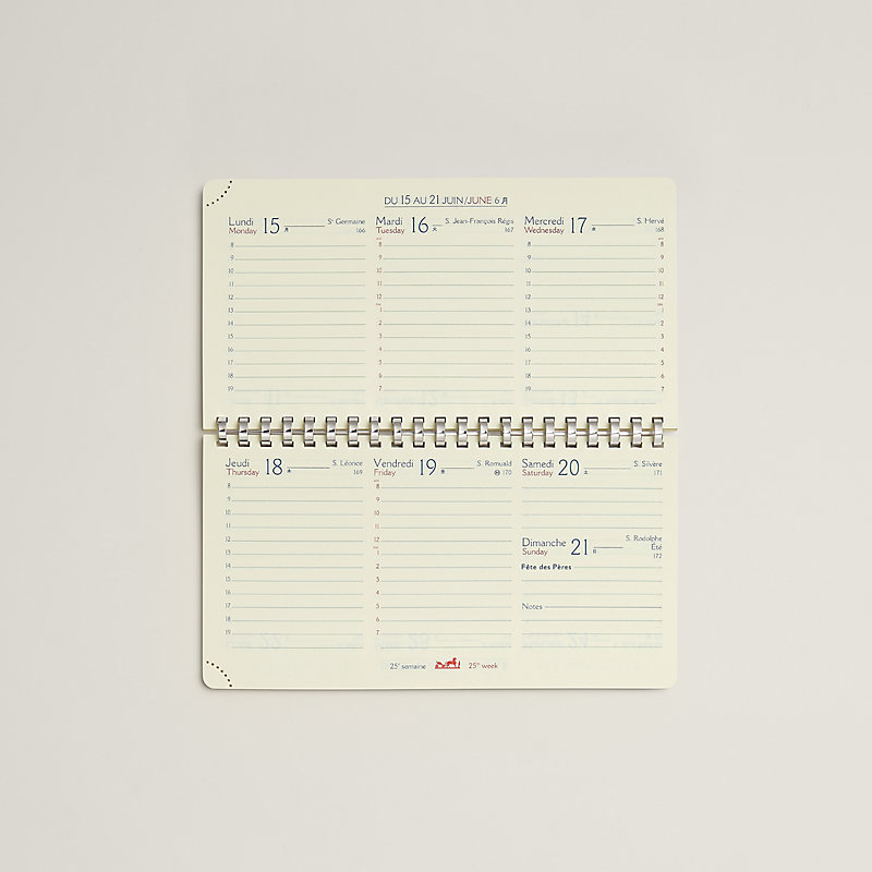 カレンダーレフィル 《ヴィジョン》 1年表示 2026 - グレー | Hermès