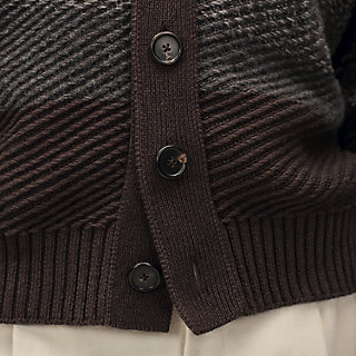 カシミヤ100 ✨HERMES エルメス　カーディガン　刺繍　羽織　ボレロ　上着 オシャレ♪HERMES☆《長袖カーディガン》Hリフト カシミヤ (HERMES