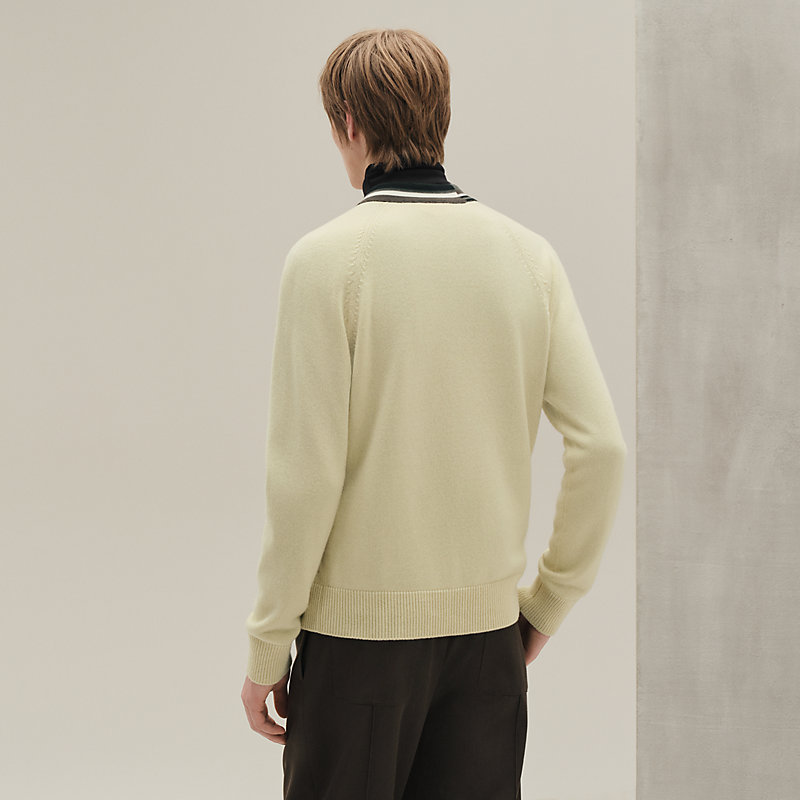 HERMES ストライプデザイン長袖カーディガン お洒落♪】HERMES カーディガン アシンメトリーストライプ