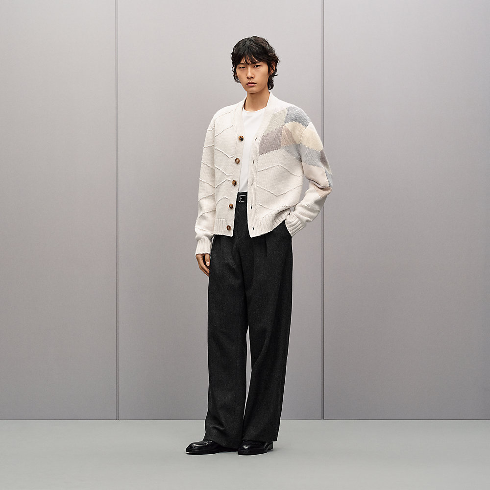 HERMES XL カーディガン ネイビー/マルチカラー カーディガン ニューミックス＆パッチ | Hermès - エルメス-公式サイト