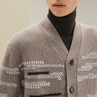 エルメス レザードッキングカーディガン L/XL エルメス レザードッキングカーディガン L/XL