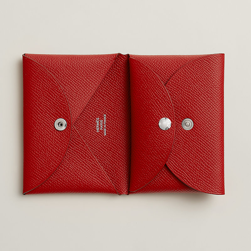 カードケース 《カルヴィ》 デュオ コンパクト - レッド | Hermès