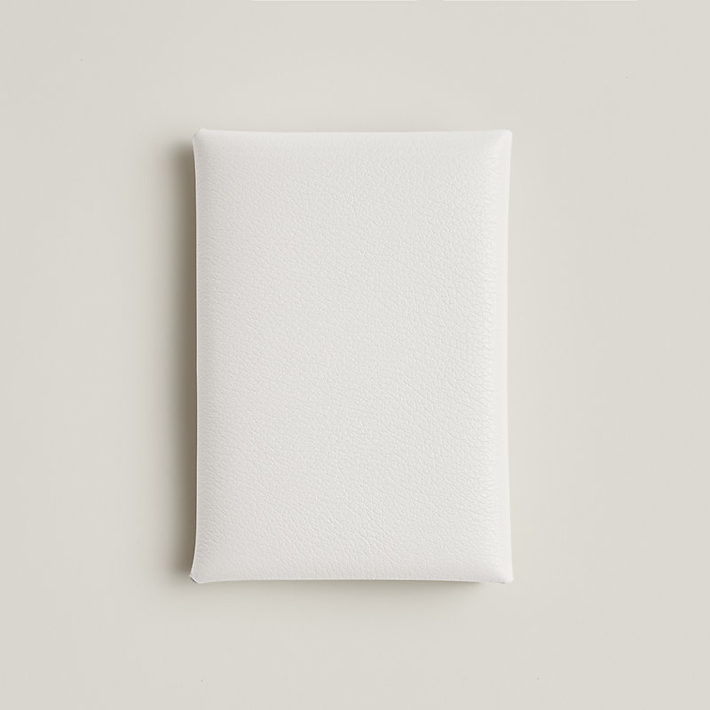 未使用　エルメス　カルヴィデュオ　 カードケース　ケース　ホワイト　N刻印 エルメスカルヴィ デュオ 柄入り 白系 B刻印(2023年頃)刻印 ユニ