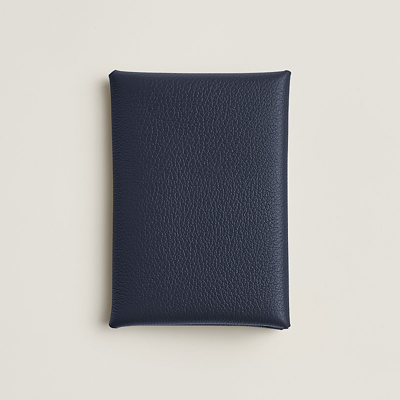 カードケース 《カルヴィ》 デュオ コンパクト - ブルー | Hermès