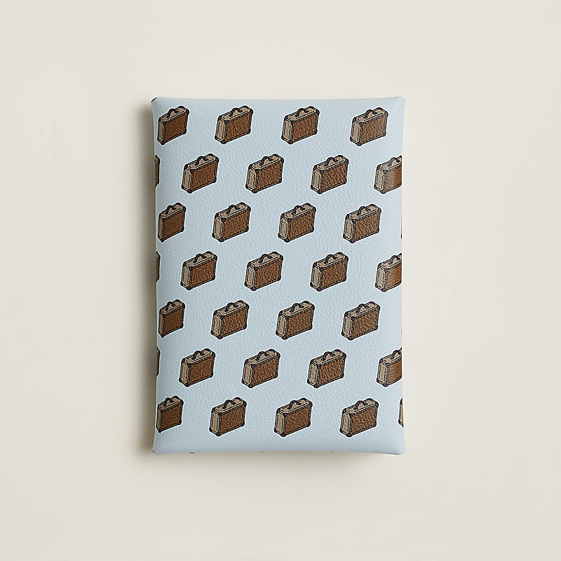 カードケース 《カルヴィ》 デュオ コンパクト - ブルー | Hermès