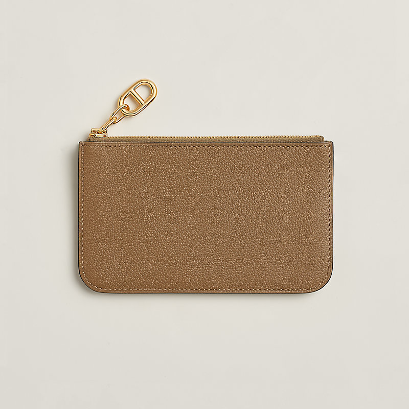 カードケース 《ジップアンゴー》 シェーヌ・ダンクル - ベージュ