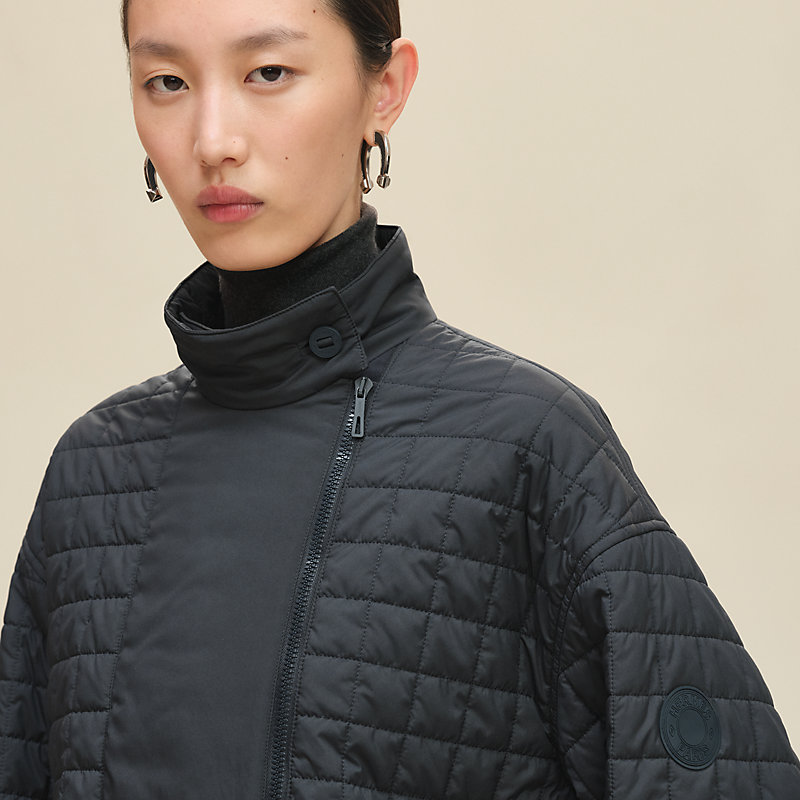 【極上美品】HERMESマルジェラ期エンブロイダリーキルティングコートカーキ 極上美品】HERMESマルジェラ期エンブロイダリーキルティングコート