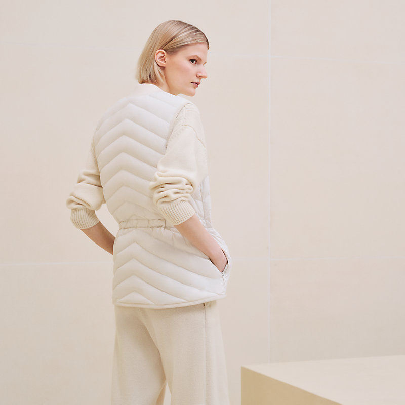 エルメスロングジレベージュナチュラル40 セリエボタン秋冬新作新品