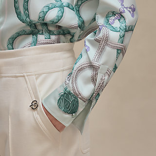 クラシックシャツ 《パルフロワ・リミックス》プリント - ブルー