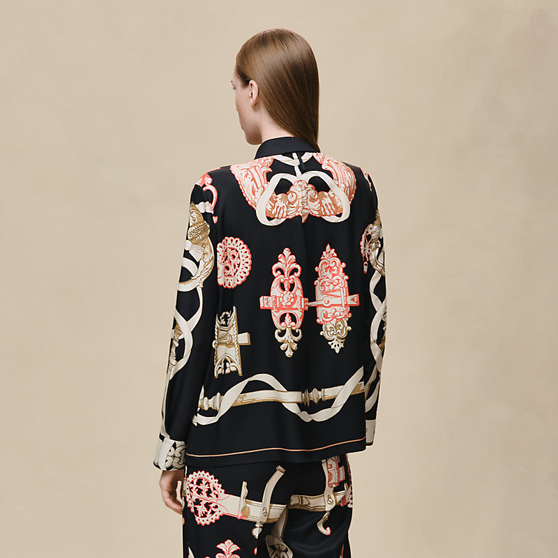 クラシックシャツ 《フェロヌリー・リミックス》プリント | Hermès