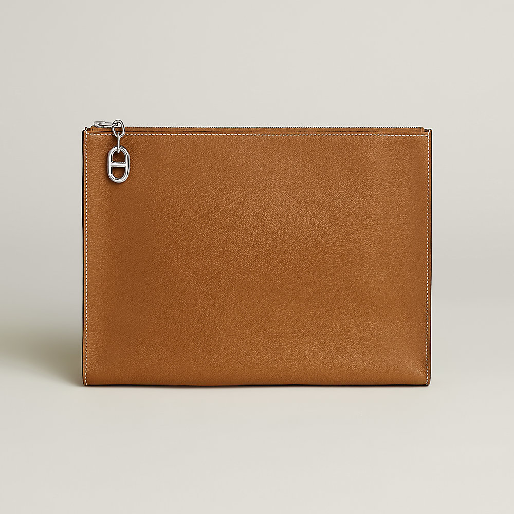 クラッチバッグ 《ジップアンゴー》 GM シェーヌ・ダンクル | Hermès